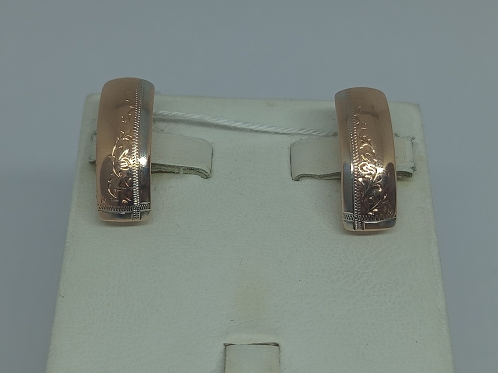 СБКМ585 СЕРЬГИ БЕЗ КАМНЯ (Au 585)