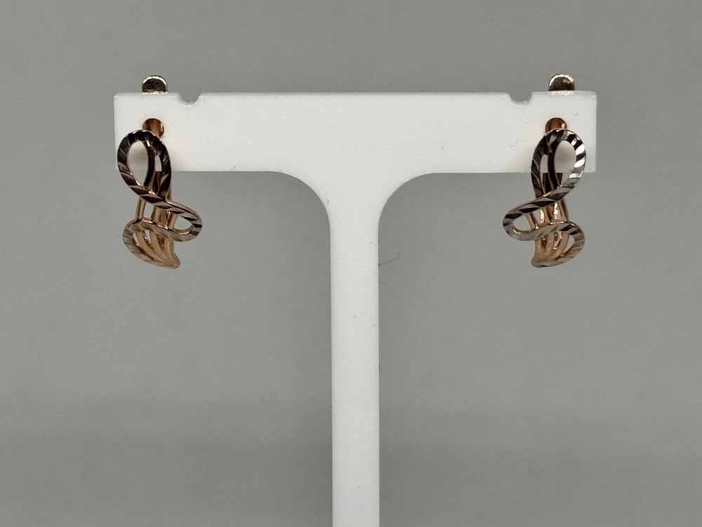 СБКМ585 СЕРЬГИ БЕЗ КАМНЯ (Au 585)