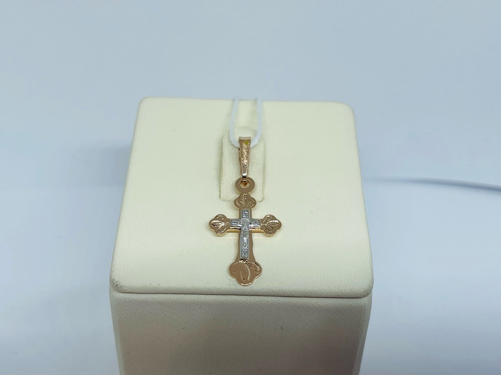 ПОДКБК585 ПОДВЕСКА КРЕСТ БЕЗ КАМНЯ (Au 585)