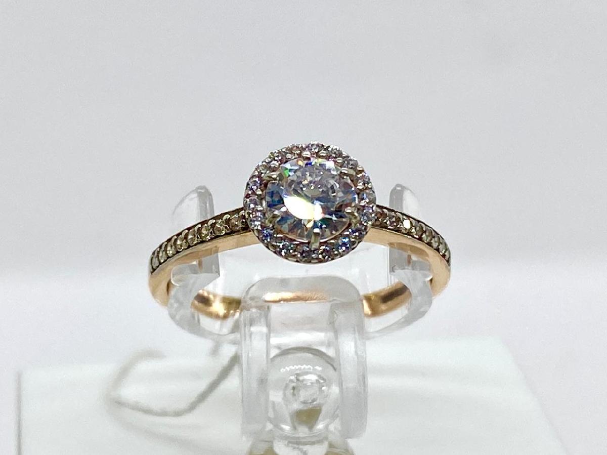 КОЛЬЦО С КАМНЯМИ (Au 585)