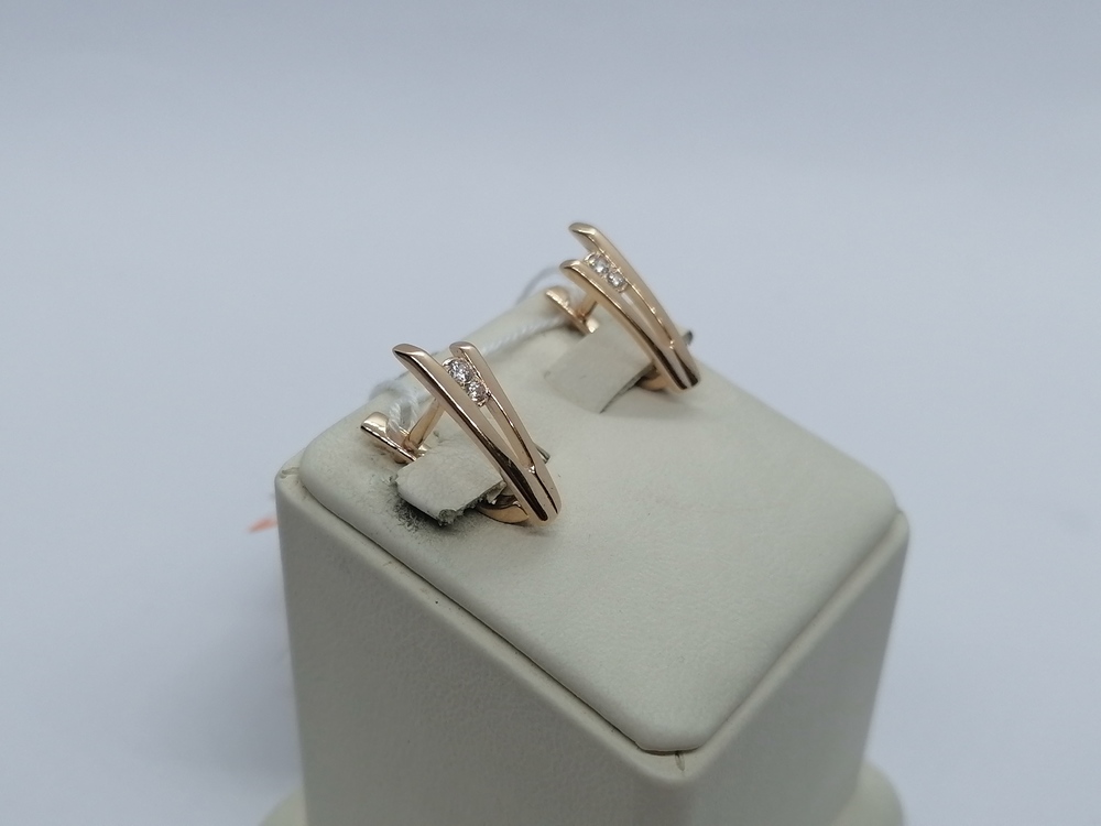 СКМИ585 СЕРЬГИ С КАМНЯМИ (Au 585)
