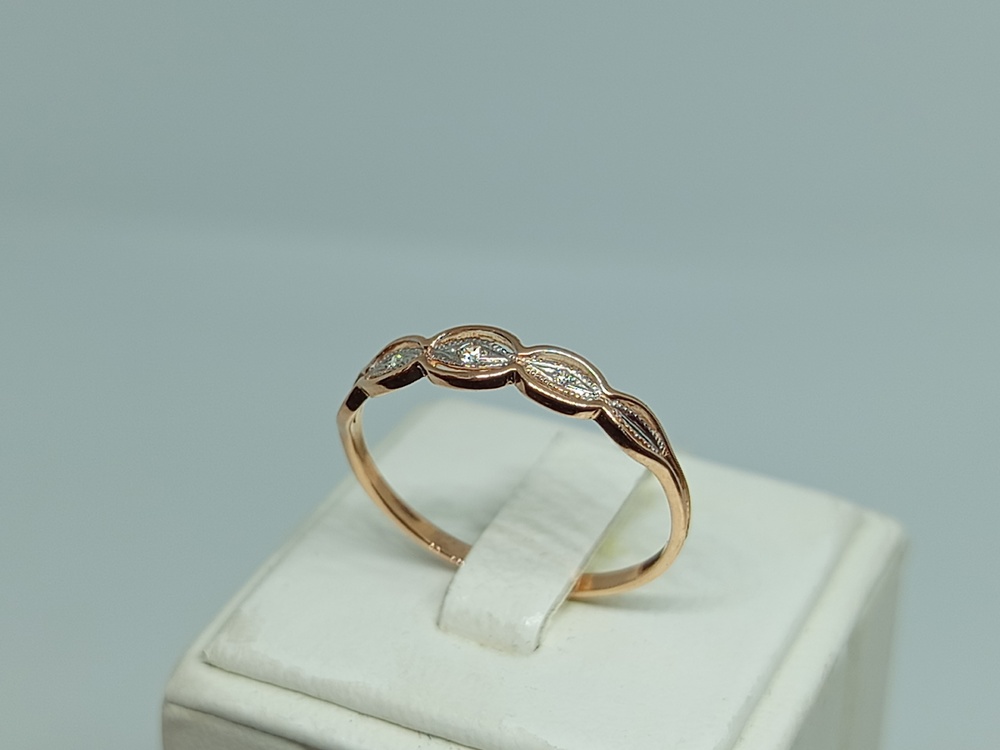 КОЛЬЦО С КАМНЯМИ (Au 585)