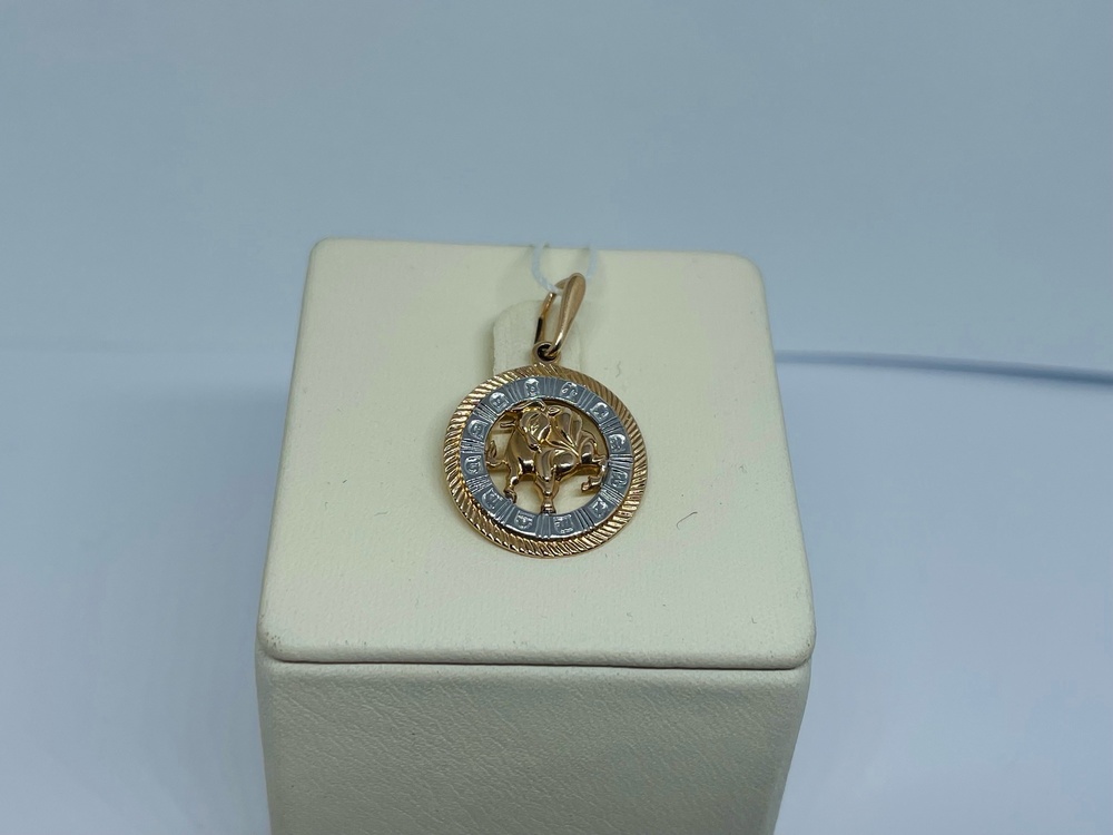 ПОДВЕСКА ЗНАК ЗОДИАКА ТЕЛЕЦ (Au 585)