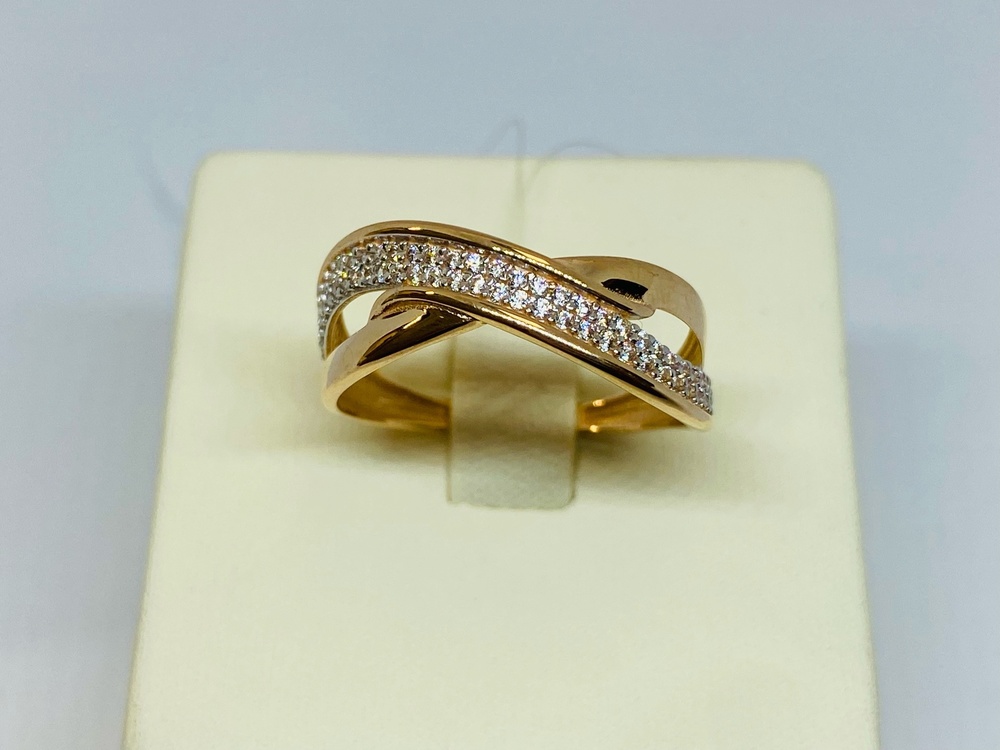 КОЛЬЦО С КАМНЯМИ (Au 585)