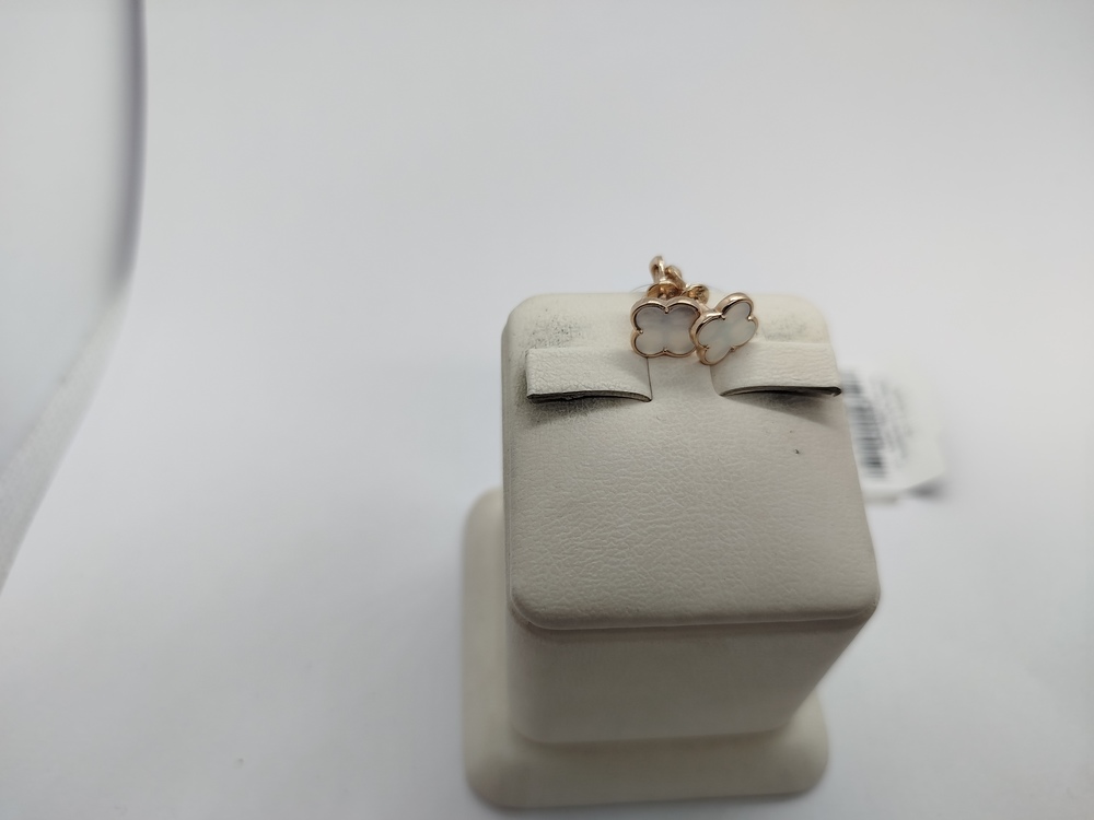 СЕРЬГИ ПУСЕТЫ с камнем (Au 585)