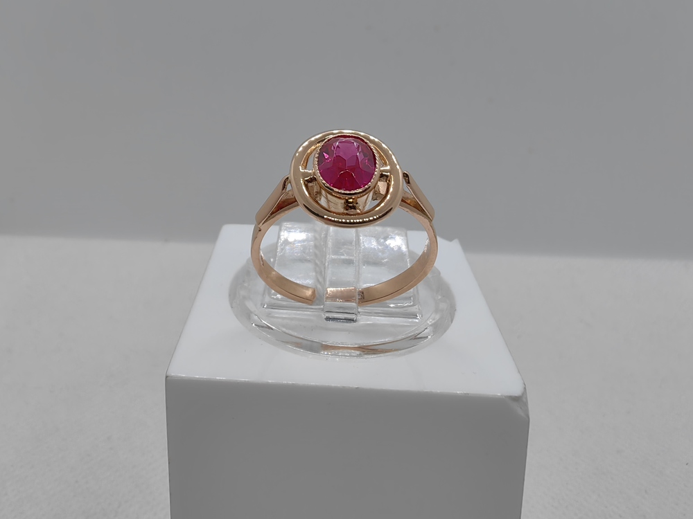 КОЛКМ583 КОЛЬЦО С КАМНЕМ (Au 583)