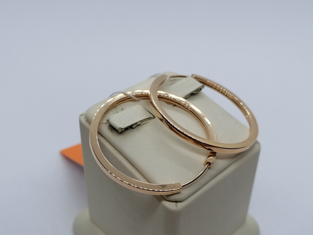 СЕРЬГИ КОНГО широкие (Au 585)