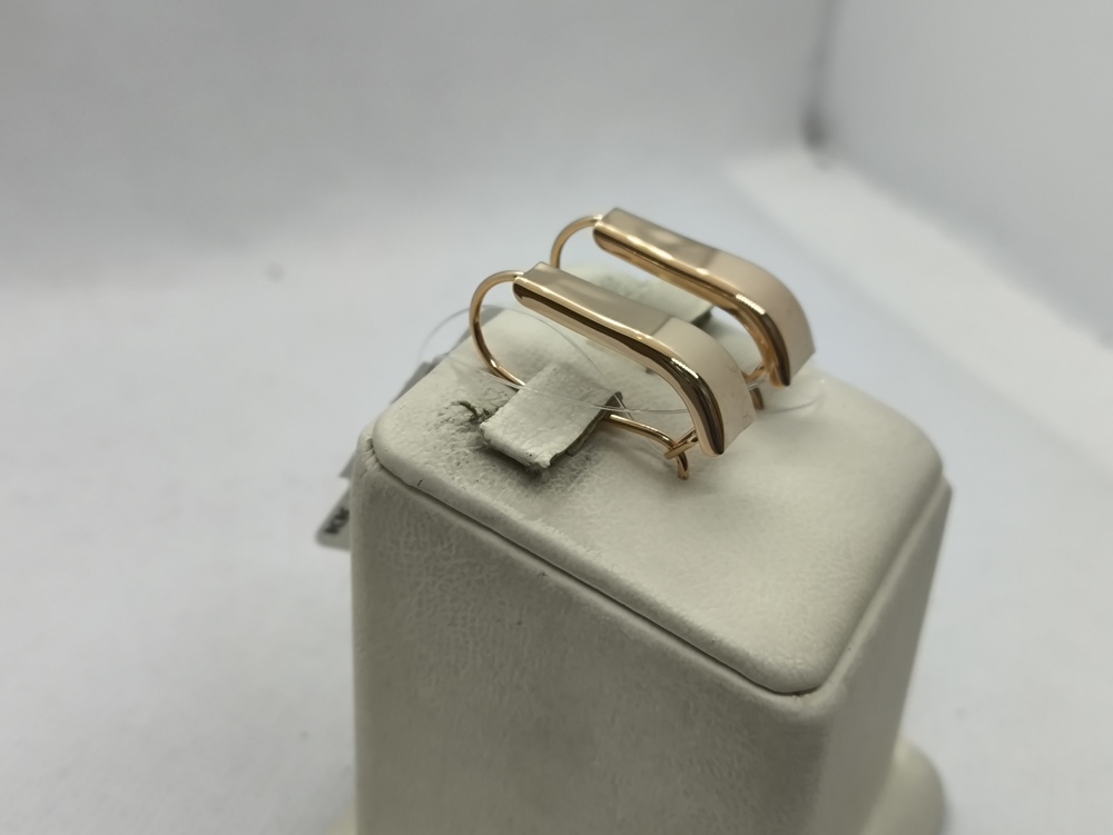 СЕРЬГИ ПЕТЕЛЬКА без камня (Au 585)