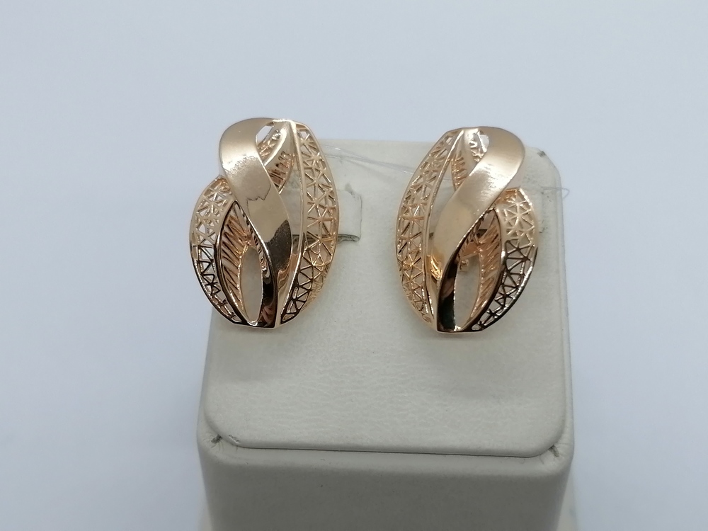 СЕРЬГИ БЕЗ КАМНЯ (Au 585)