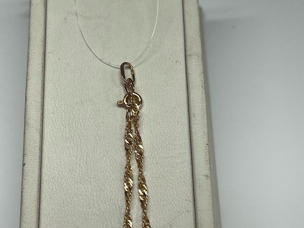 ЦЕПЬ ПУСТОТЕЛАЯ Сингапур (Au 585)