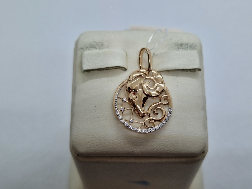 ПОДВЕСКА ЗНАК ЗОДИАКА ОВЕН (Au 585)