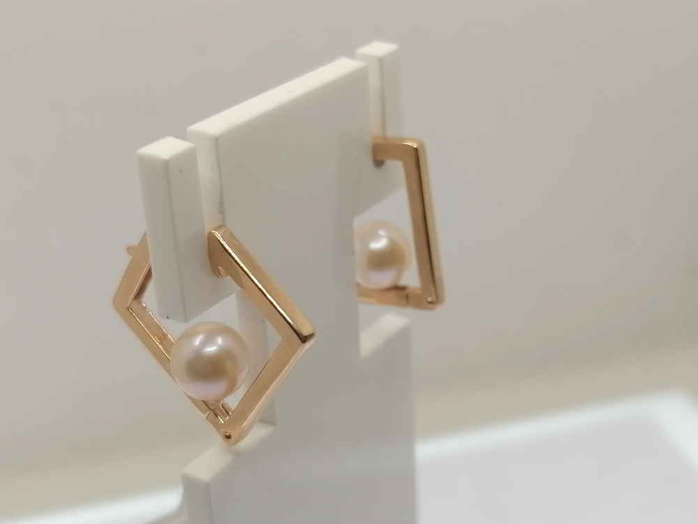 СЕРЬГИ ЖЕМЧУГ (Au 585)