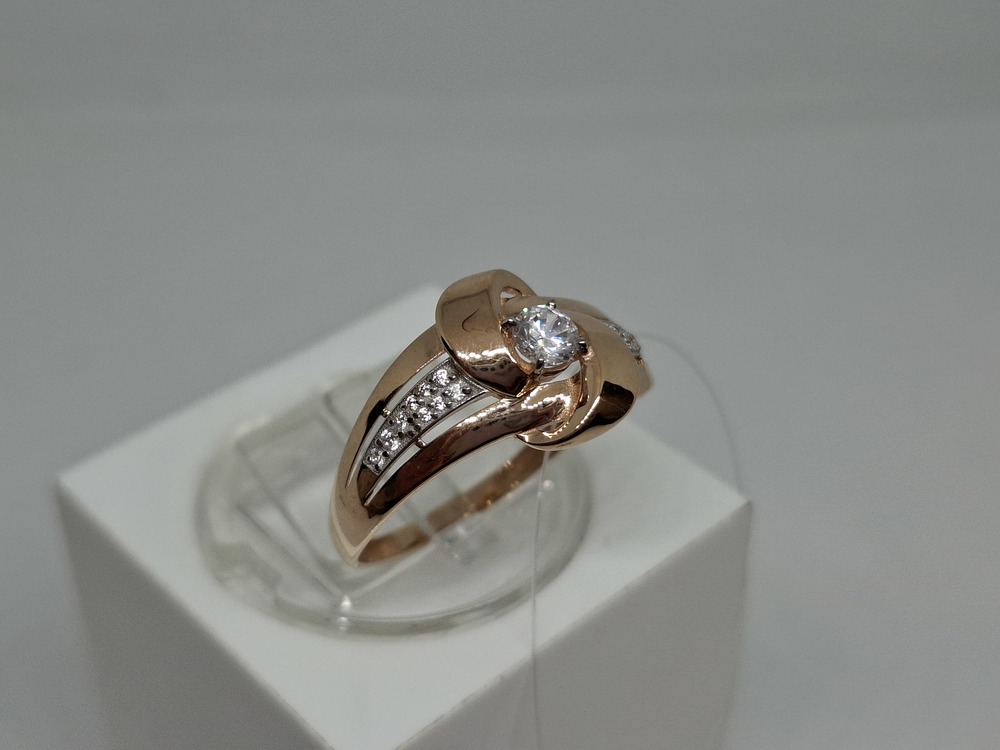 КОЛЬЦО С КАМНЯМИ (Au 585)