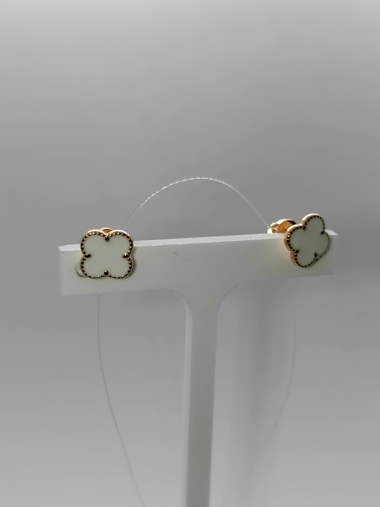 СЕРЬГИ ПУСЕТЫ эмаль (Au 585)