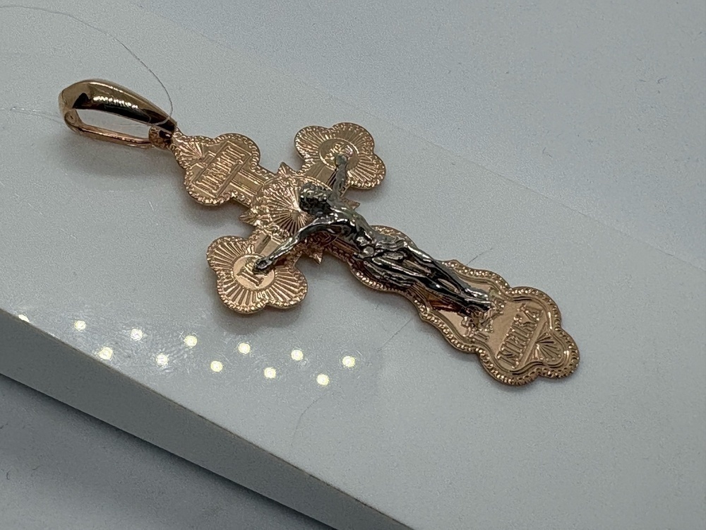 810-00250-10-00-00-02 ПОДВЕСКА КРЕСТ без камня (Au 585)