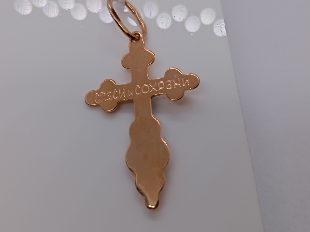ПОДВЕСКА КРЕСТ БЕЗ КАМНЯ (Au 585)