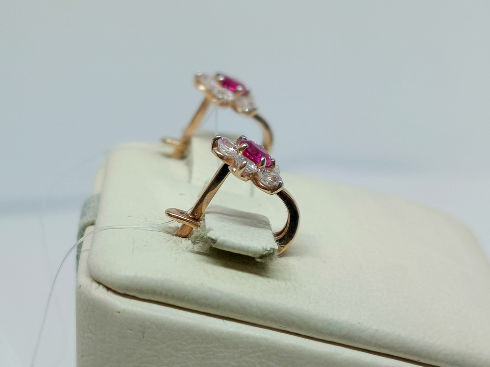 СЕРЬГИ С КАМНЯМИ (Au 585)