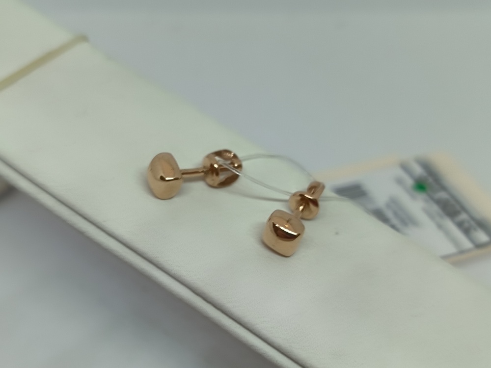 007072-1000 СЕРЬГИ ПУСЕТЫ без камня (Au 585)