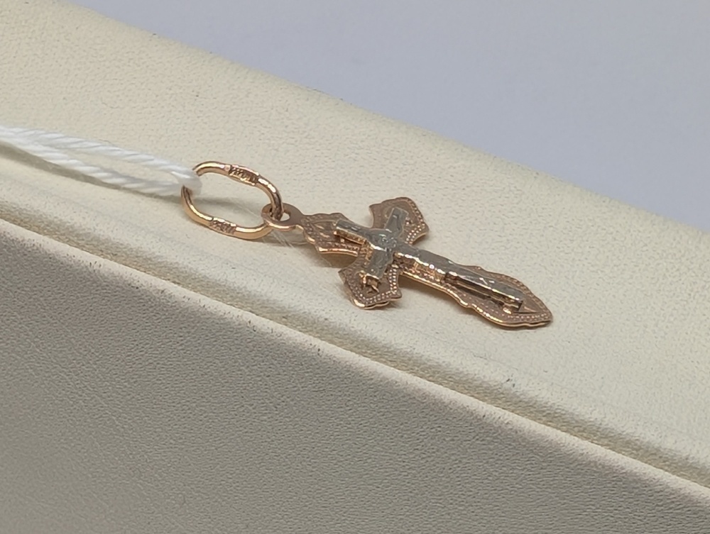 ПОДВЕСКА КРЕСТ БЕЗ КАМНЯ (Au 585)