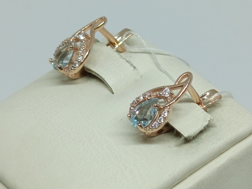 СЕРЬГИ С КАМНЯМИ (Au 585)