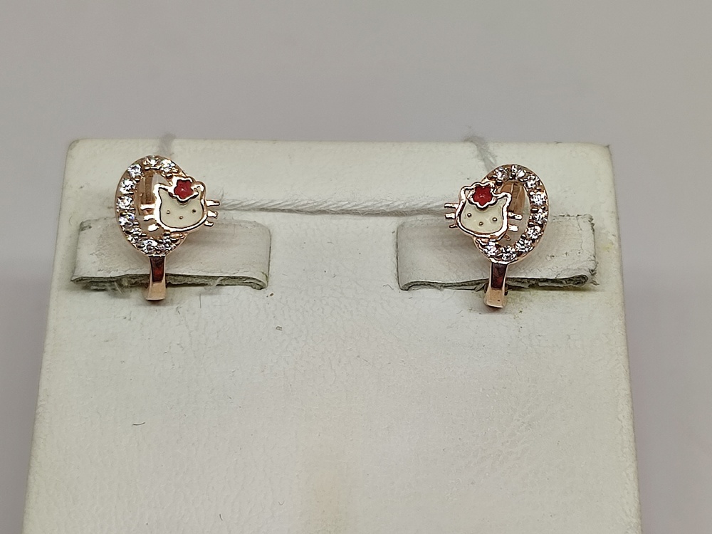 СКМИ585 СЕРЬГИ С КАМНЯМИ (Au 585)