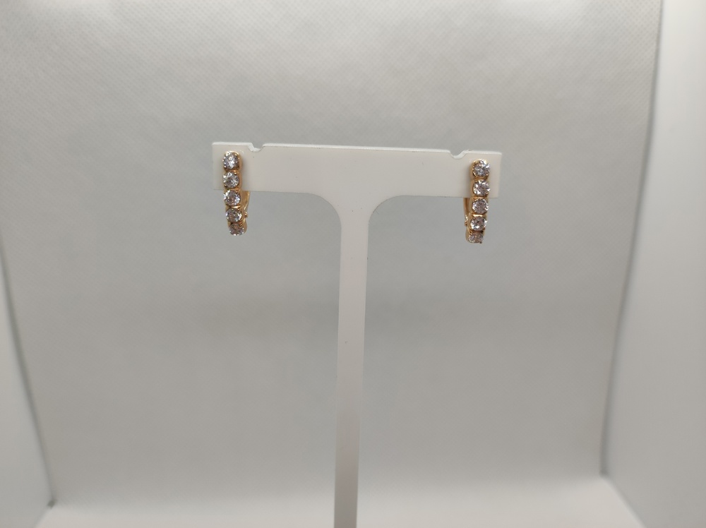 СКМИ375 СЕРЬГИ С КАМНЯМИ (Au 375)