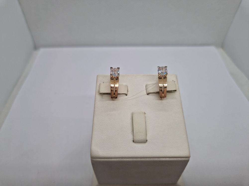 СЕРЬГИ С КАМНЕМ (Au 585)