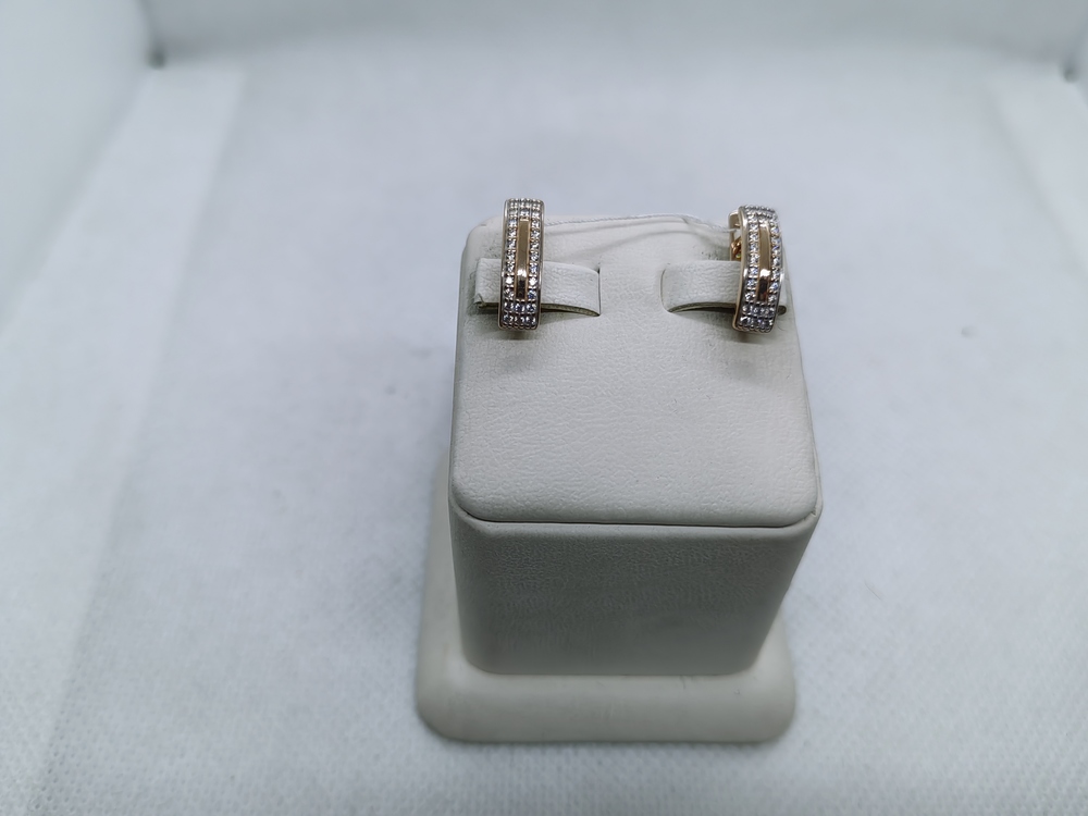 СКМИ585 СЕРЬГИ С КАМНЯМИ (Au 585)