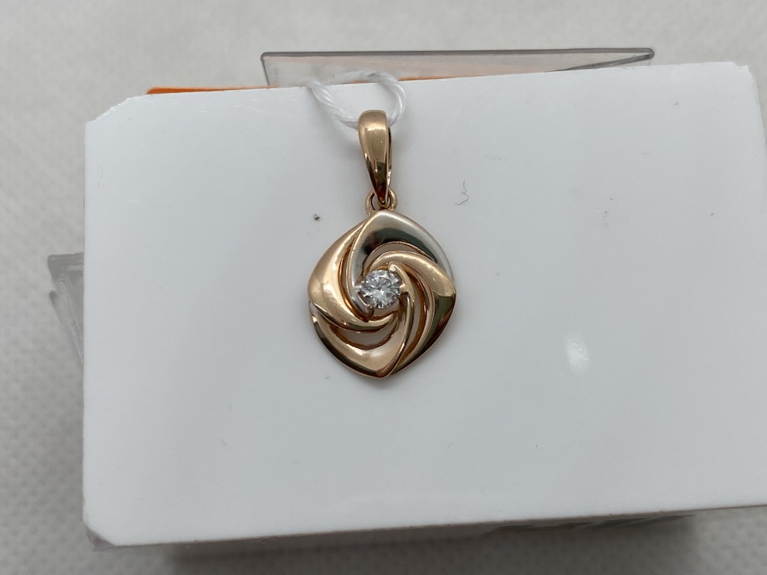 ПОДКМ585 ПОДВЕСКА С КАМНЕМ (Au 585)