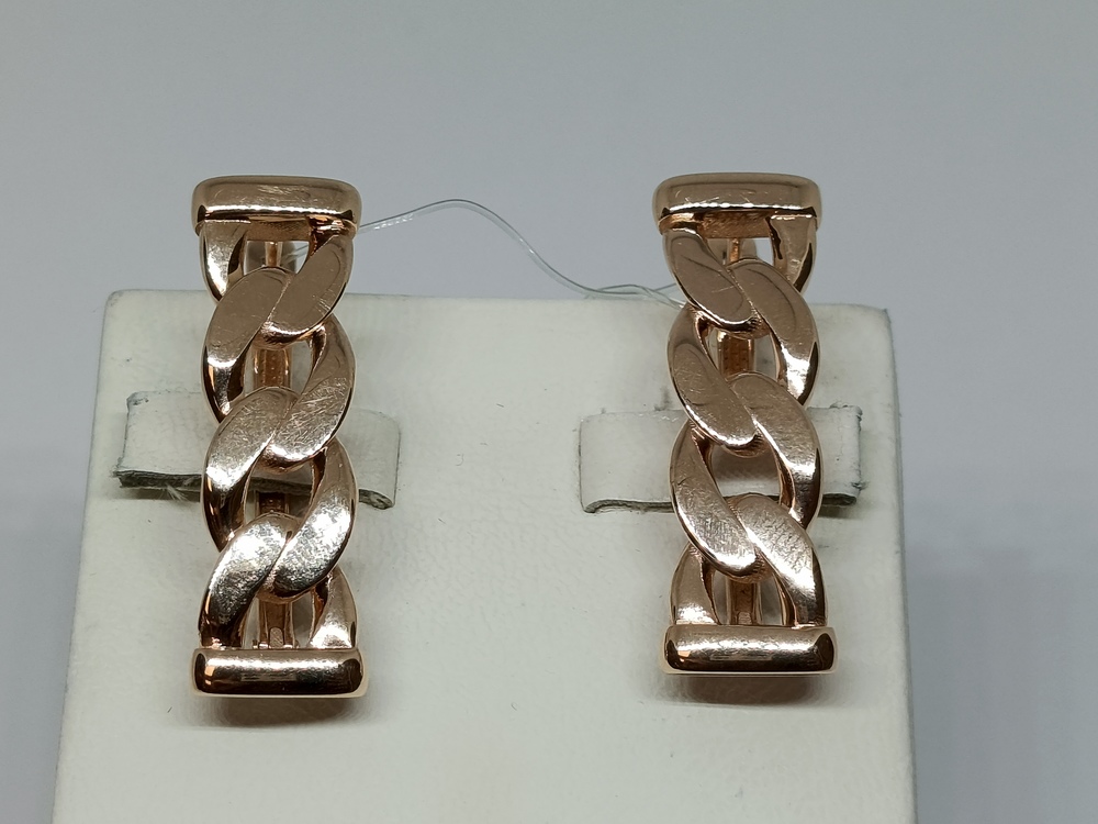 С5368 СЕРЬГИ БЕЗ КАМНЯ (Au 585)