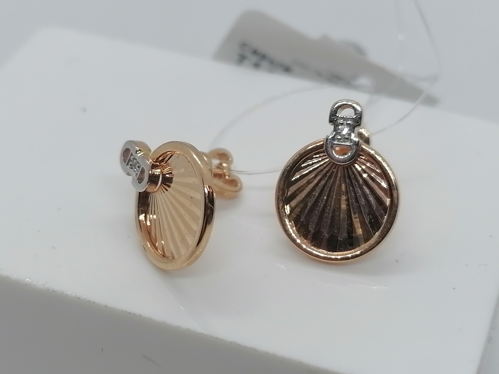 СЕРЬГИ ПУСЕТЫ с камнем (Au 585)