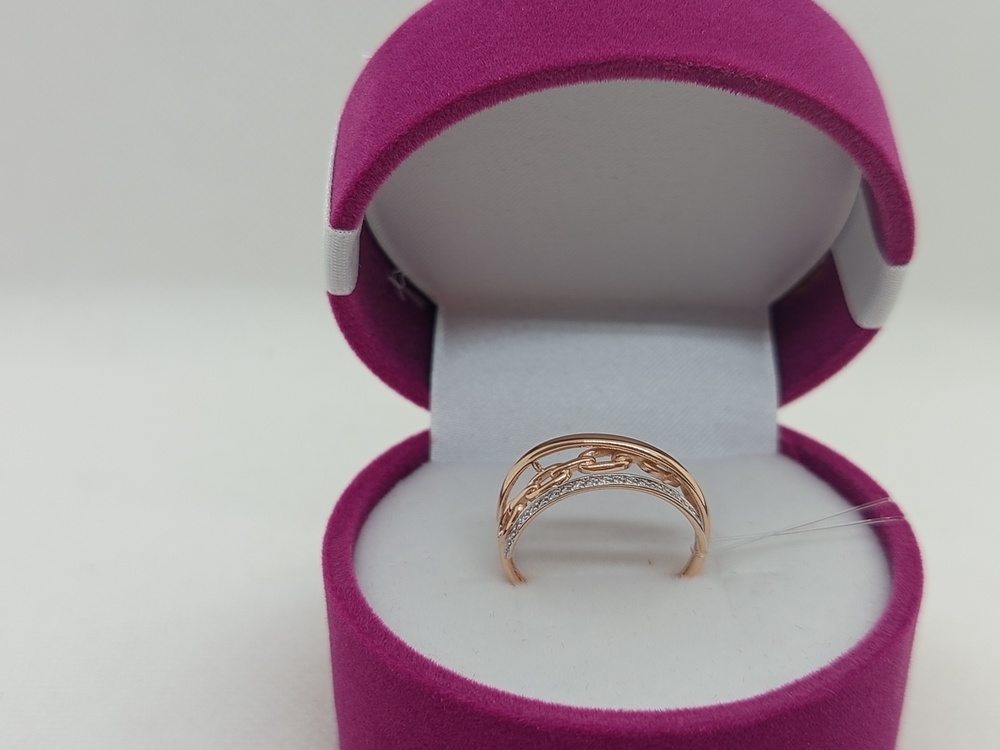 КОЛЬЦО С КАМНЯМИ (Au 585)