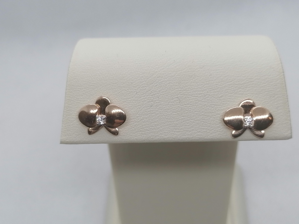 СЕРЬГИ ПУСЕТЫ с камнем (Au 585)