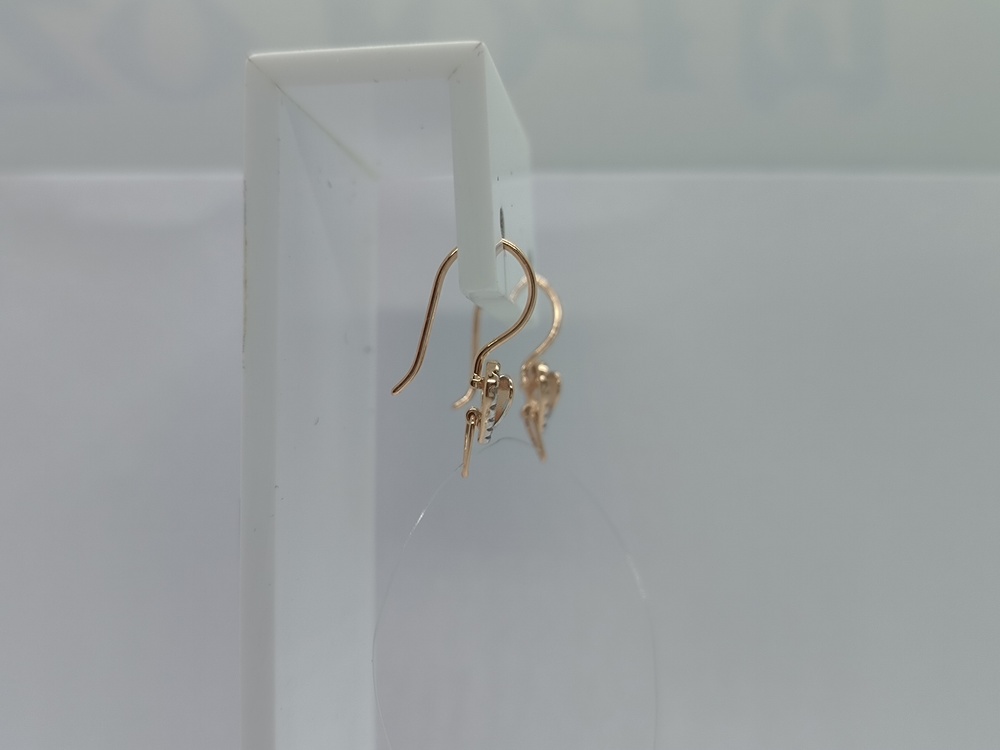 СЕРЬГИ ПЕТЕЛЬКА с камнями (Au 585)