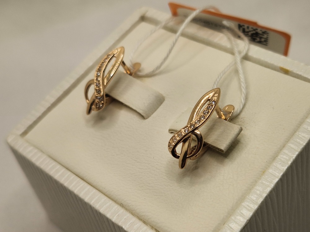 СКМИ585 СЕРЬГИ С КАМНЯМИ (Au 585)