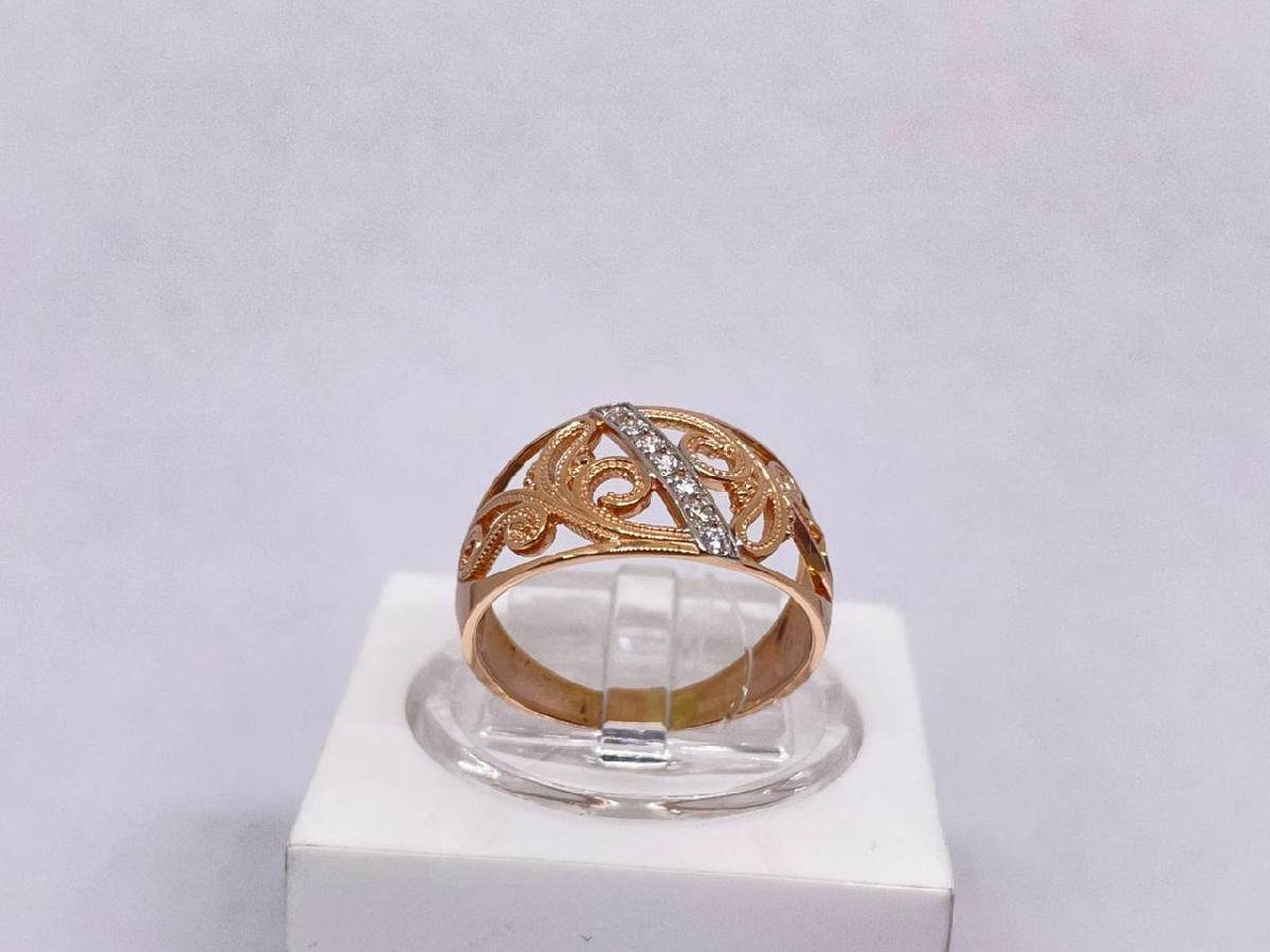 КОЛЬЦО С КАМНЯМИ (Au 585)