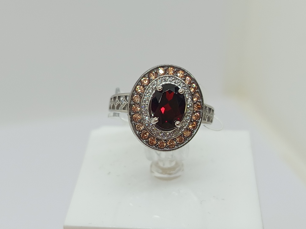 КОЛЬЦО ГРАНАТ с камнями (Au 585)