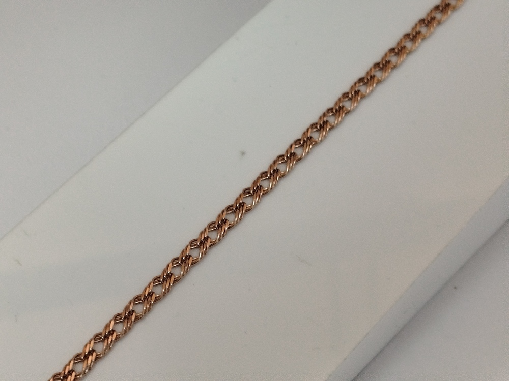 БРАСЛЕТ ПУСТОТЕЛЫЙ Ромб тройной Au 585