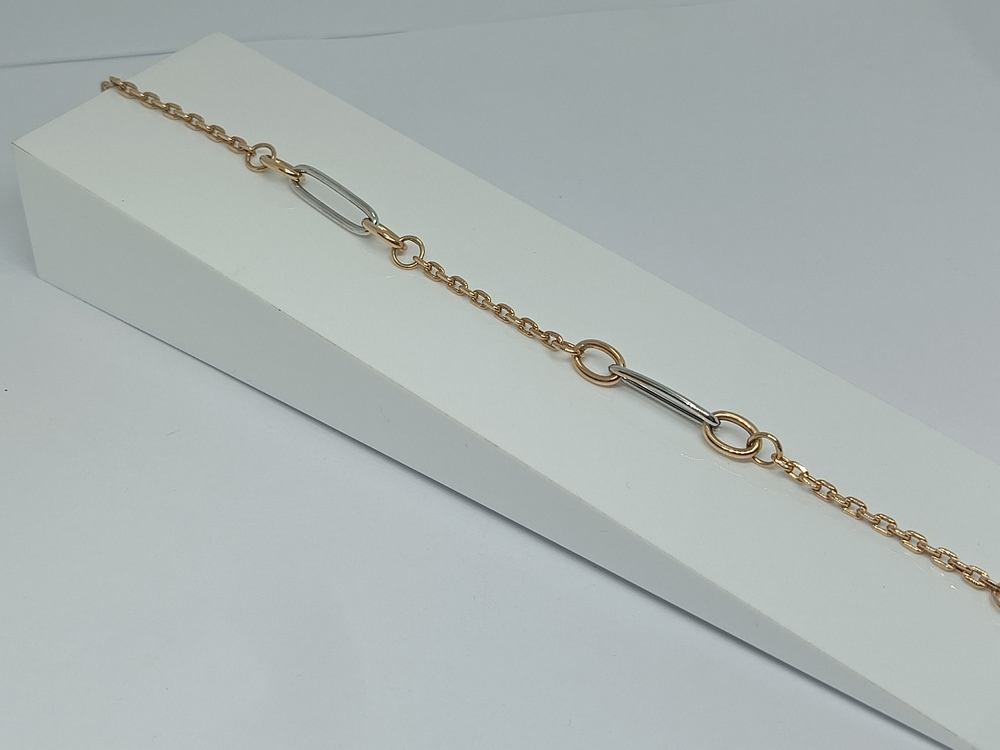 Т-26270 БРАСЛЕТ ПУСТОТЕЛЫЙ Фантазия (Au 585)