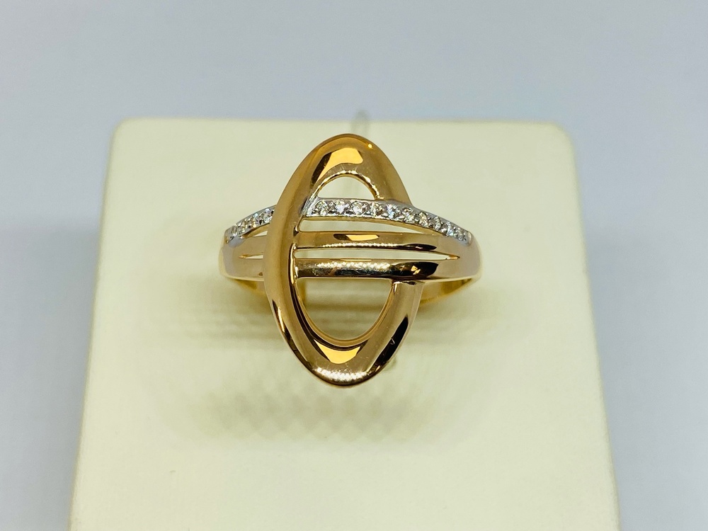 КОЛЬЦО С КАМНЯМИ (Au 585)