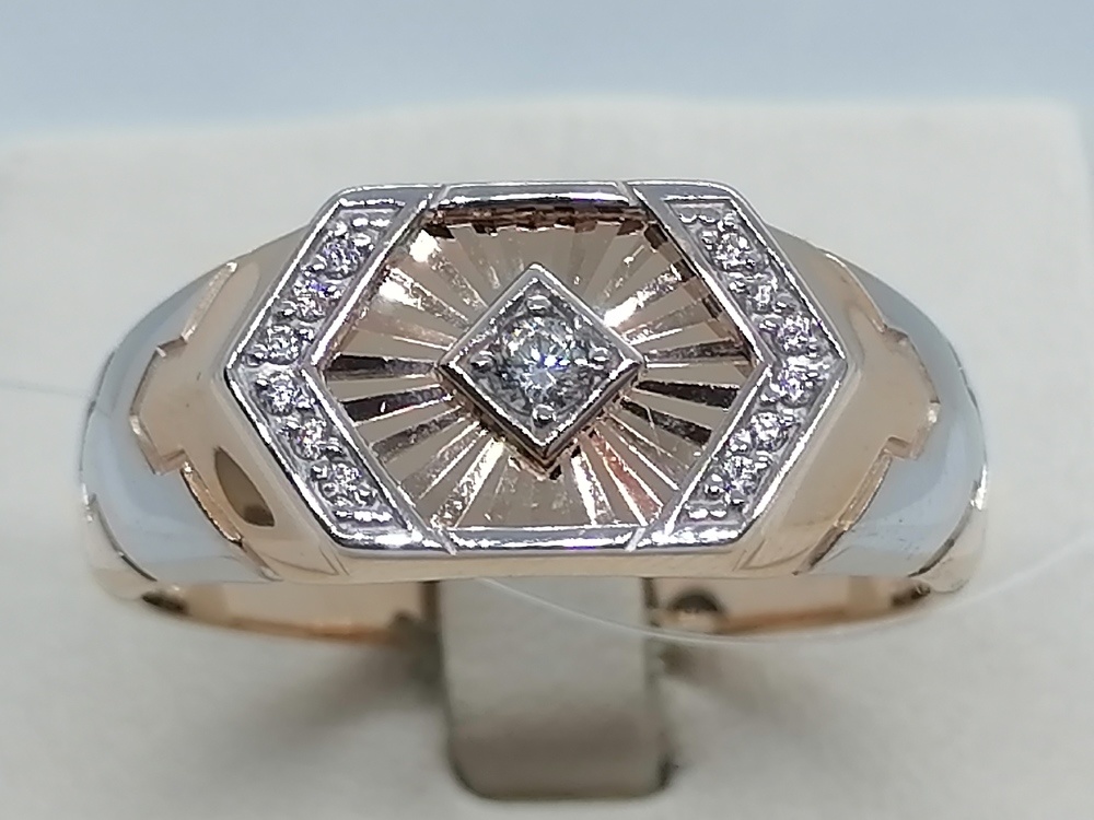 ПЕЧАТКА С КАМНЯМИ (Au 585)