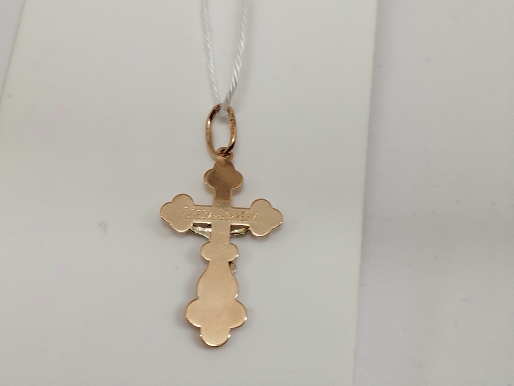 ПОДВЕСКА КРЕСТ БЕЗ КАМНЯ (Au 585)