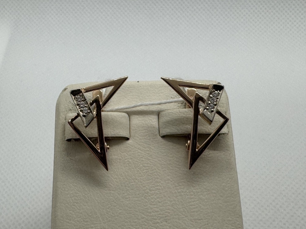 СКМИ585 СЕРЬГИ С КАМНЯМИ (Au 585)