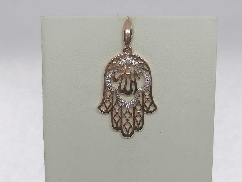 034818 ПОДВЕСКА С КАМНЯМИ (Au 585)