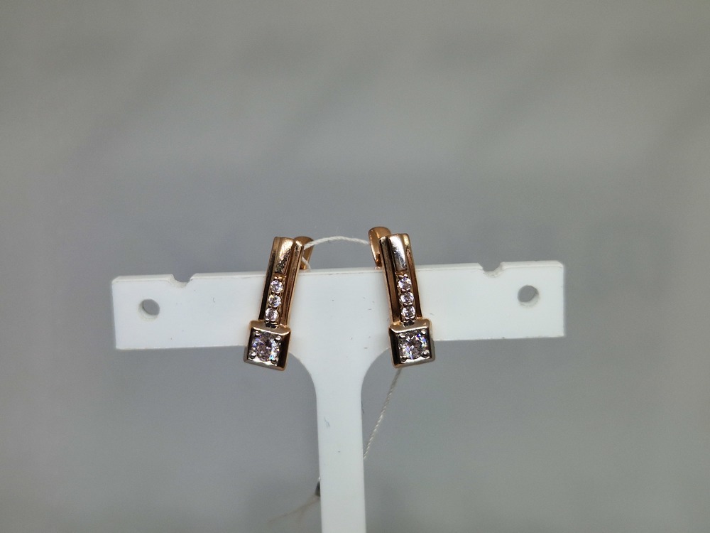 СКМИ585 СЕРЬГИ С КАМНЯМИ (Au 585)