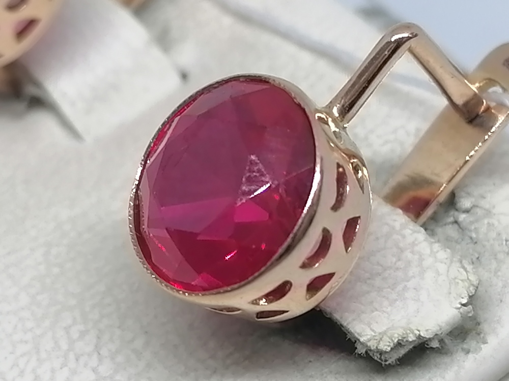 СЕРЬГИ С КАМНЕМ (Au 583)