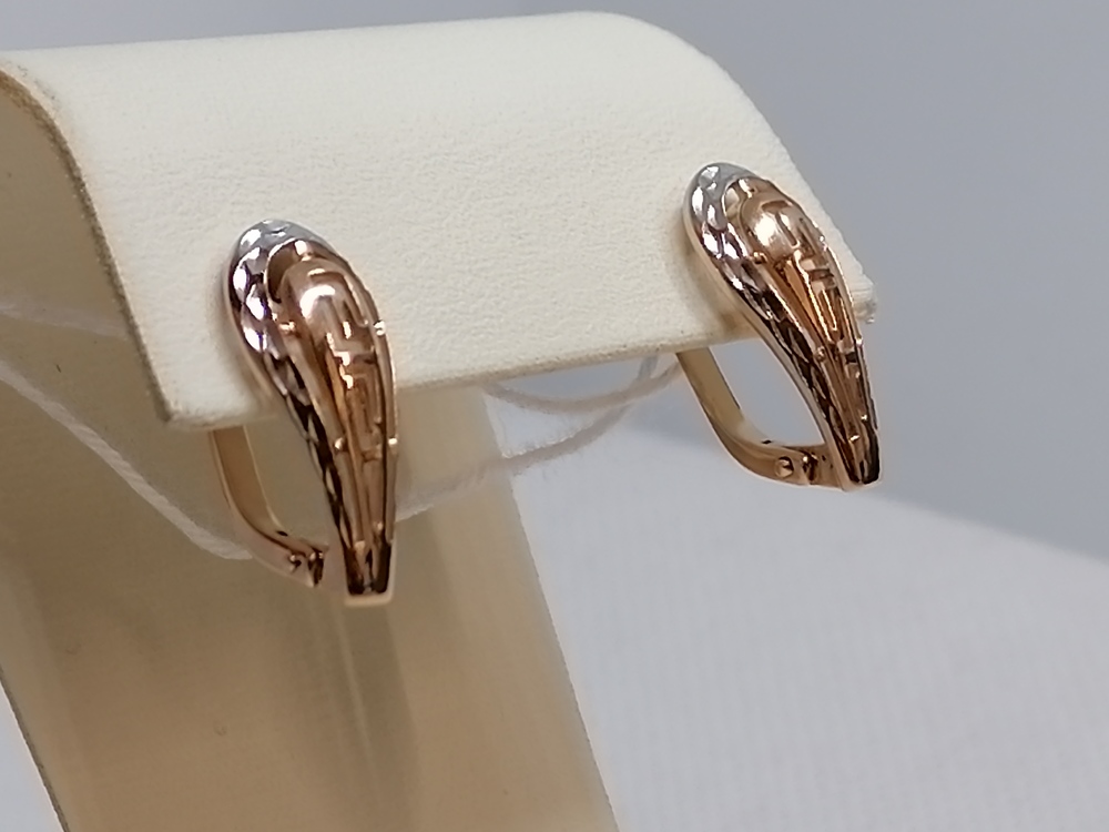 СБКМ585 СЕРЬГИ БЕЗ КАМНЯ (Au 585)