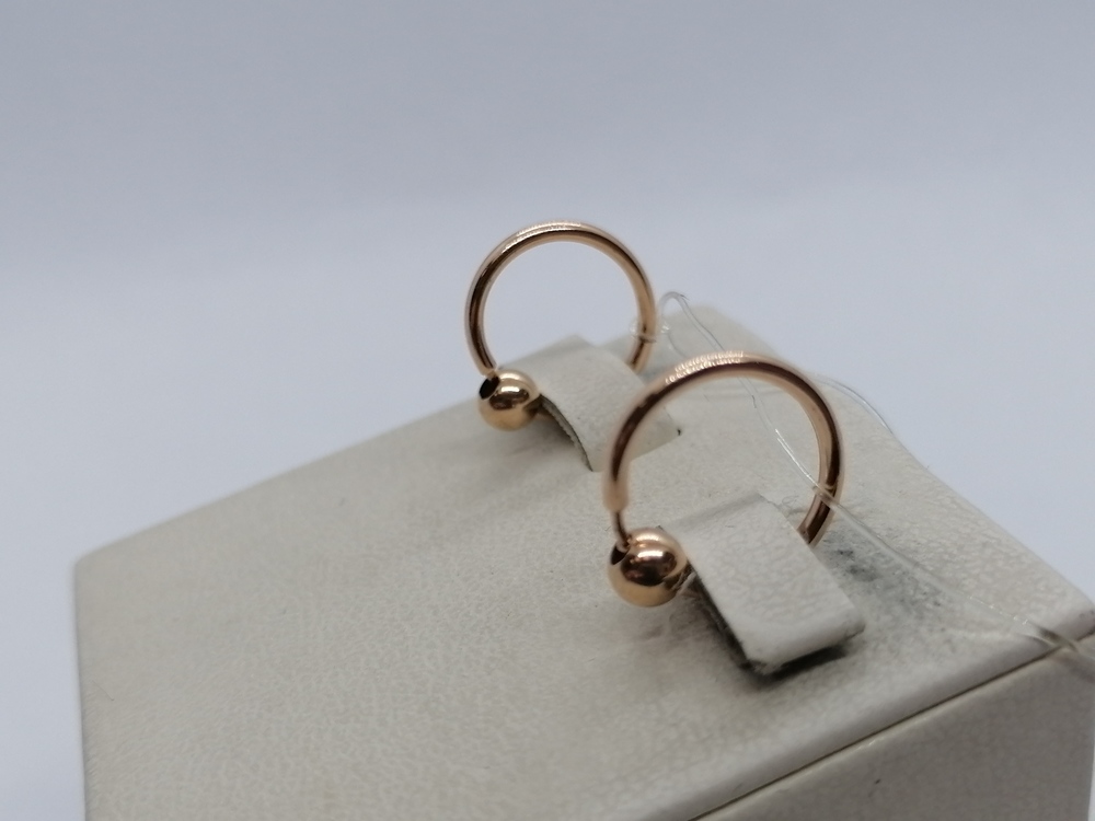 СЕРЬГИ КОНГО без камня (Au 585)