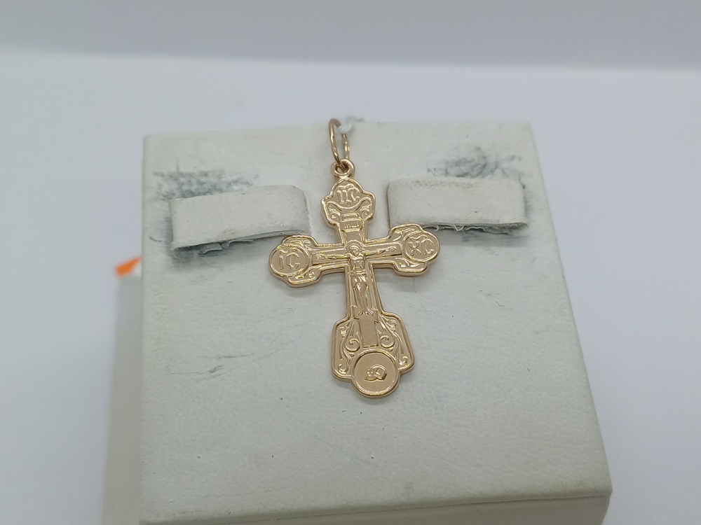 ПОДВЕСКА КРЕСТ БЕЗ КАМНЯ (Au 585)