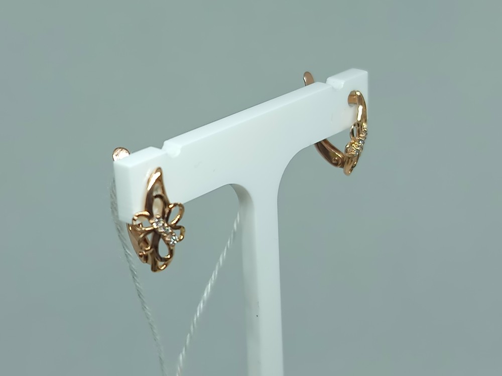 СКМИ585 СЕРЬГИ С КАМНЯМИ (Au 585)